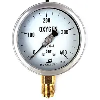 Metalsub Manometro Oxygen Classe 1 100 Mm 0-400 Bar Argento 100 mm Argento 100 mm