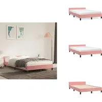 vidaXL Letto con testiera in velluto rosa 120x200 cm - Letti & Reti