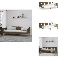 vidaXL Letto da giorno in pino massiccio marrone miele 90x190 cm - Letti & Reti