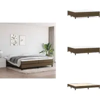 vidaXL Letto a molle con materasso in tessuto marrone scuro 200x200 cm - Letti e strutture letto