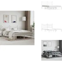 vidaXL Giroletto con testata in metallo bianco 183x213 cm - Letti & reti