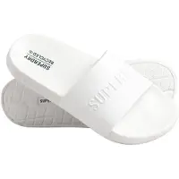 Superdry per donna. WF310185A Ciabatte da piscina con logo Code bianco (36/37), Basso, Nessuno, Casual, Beachwear