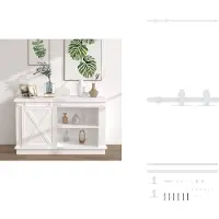 vidaXL -Sospensione per Mini -Skiver -Tür 152 cm Kohlenstoffstahl weiß