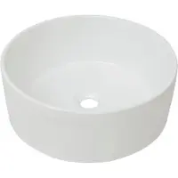 vidaXL Lavabo rotondo in Vetroceramica bianca 40 x 15 cm - Lavabo da bagno