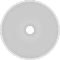 vidaXL Lavabo rotondo grigio chiaro opaco 32,5x14 cm in Vetroceramica - Lavabo da bagno