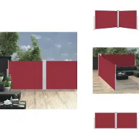 vidaXL Tenda laterale estensibile rossa 140 x 1000 cm - Ombrelloni e tende da sole