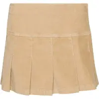 Superdry per donna. W7210244A Minigonna In Velluto A Coste A Pieghe Con Logo Vintage Logo Beige (M), Casual, Cotone