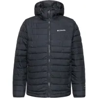 Columbia - Piumino isolante e idrorepellente - Powder Lite II Hooded Jacket Black per Uomo in Pelle - Taglia L - Nero