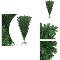 vidaXL Albero di Natale artificiale con supporto invertito verde 180 cm - Alberi di Natale
