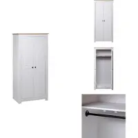 vidaXL Armadio bianco 80×50×171,5 cm in pino massiccio serie Panama - Armadi