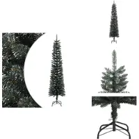 vidaXL Albero di Natale artificiale con supporto verde slim 240 cm PVC - Alberi di Natale