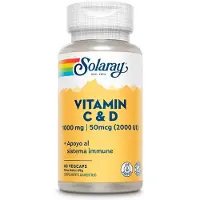 Solaray Vitamina C 1000mgr + D 2000ui 60 Unità