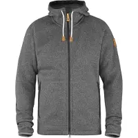 Fjällräven Övik Fleece Hoodie Giacca in pile Uomo (XS, grigio)