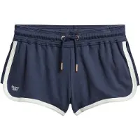 Superdry per donna. W7110426A Pantaloncini da corsa con logo blu scuro (M), Casual, Cotone, Navy