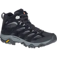 Merrell - Scarpe da escursionismo in GORE-TEX - Moab 3 Mid Gtx/Black/Grey per Uomo in Materiale Riciclato - Taglia 42 - Nero