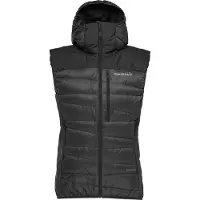 Norrøna Women's Falketind Down750 Vest Gilet in piumino Donna (S, nero/grigio)