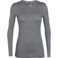 Icebreaker Women's 200 Oasis L/S Crewe Intimo lana merinos Donna (L, grigio)