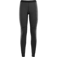 Aclima Women's Doublewool Longs Intimo lana merinos Donna (M, nero/grigio)