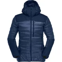 Norrøna - Piumino un cappuccio - Falketind Down750 Zip Hood W Indigo Night per Donne - Taglia L - Blu navy