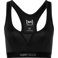 Super.natural Women's Tundra 220 Semplice Bra Reggiseno sportivo Donna (S, nero)