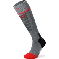 Lenz - Calzini riscaldati - Heat Sock 5.1 Toe Cap Slim Fit Grise / Rouge - Taglia 31-34 - Grigio