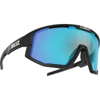 Bliz - Occhiali da sole sportivi - Fusion Matt Black Smoke W Blue Multi in Pelle - Nero