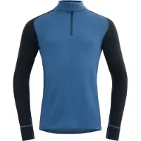 Devold Duo Active Zip Neck Intimo lana merinos Uomo (S, blu)
