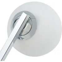LUCANDE applique Bidolo, colore cromo, vetro, Ø 12 cm, IP44