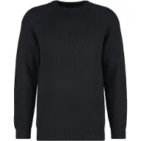 Stoic Heavy MerinoKnit MMXX.Rutvik Sweater Pullover in lana merino Uomo (4XL, nero)