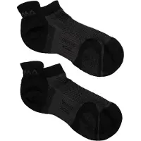 Aclima Ankle Socks 2-Pack Calze merino (36-39, nero)