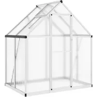 vidaXL Serra con telaio di fondazione argento 169x114x195 cm alluminio