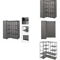 vidaXL Armadio ad angolo grigio 130 x 87 x 169 cm - Armadi