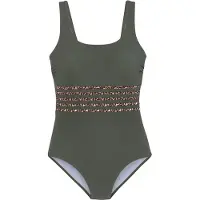 LASCANA Costume intero beige / abete / nero