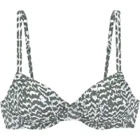 LASCANA Top per bikini oliva / bianco
