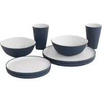 Outwell Gala Geschirrr-Set 2 Personen Set stoviglie grigio/blu