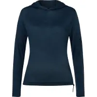 Super.natural Women's Relax Light Pocket Hoodie Felpa di merino con cappuccio Donna (S, blu)