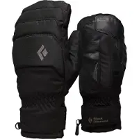 Black Diamond - Moffole in PrimaLoft e GORE-TEX - Mission MX Mitts Black in Pelle - Taglia M - Nero