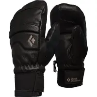 Black Diamond - Moffole da freeride in PrimaLoft - Spark Mitts Black Black in Pelle - Taglia S - Nero