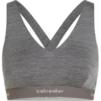Icebreaker Women's 125 Cool-Lite Sprite Racerback Bra Reggiseno sportivo Donna (XS, grigio)