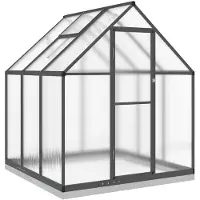 vidaXL Serra con telaio di fondazione antracite 169x169x202 cm alluminio