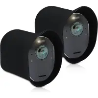 Kwmobile Custodia doppia per Arlo Ultra / Arlo Pro 3 / Pro 4 - Custodia in silicone per telecamera di sorveglianza - Copertura parasole - Custodia per telecamera
