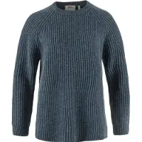 Fjällräven Women's Övik Rib Sweater Pullover di lana Donna (L, blu)