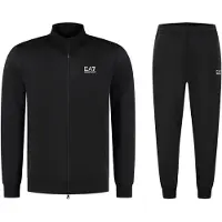 EA7 Tuta da jogging nero / bianco