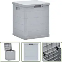The Living Store Contenitore da giardino 90 L Grigio chiaro