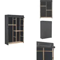 vidaXL Armadio a 3 piani grigio 110 x 40 x 170 cm in tessuto - Armadi