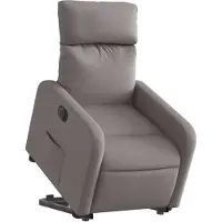 vidaXL Poltrona relax con ausilio per l'alzata Tessuto elettrico Taupe