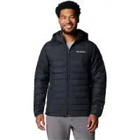Columbia - Piumino isolante e idrorepellente - Powder Lite II Hooded Jacket Collegiate Navy per Uomo in Pelle - Taglia L - Blu navy
