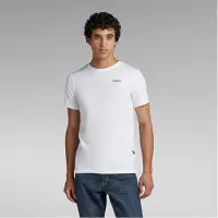 G-Star Maglietta 'Slim Base T-Shirt' nero / bianco