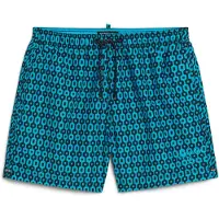 Superdry per uomo. M3010231A Costume da bagno stampato realizzato in materiale riciclato blu (L), Beachwear, Polister riciclato, Sostenibile