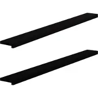 vidaXL Davanzali 2 pezzi Marrone-Nero 160x15x2 cm Legno massello di rovere